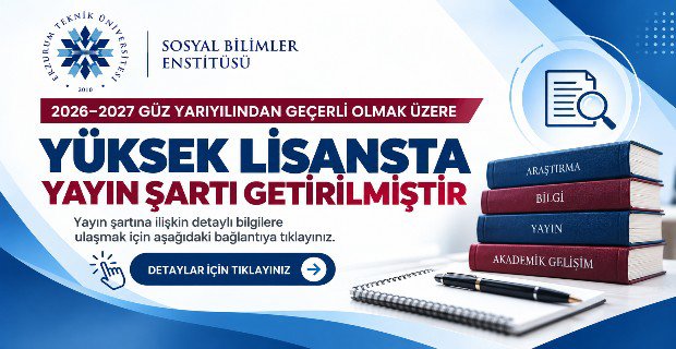 Yüksek Lisans Yayın Şartı