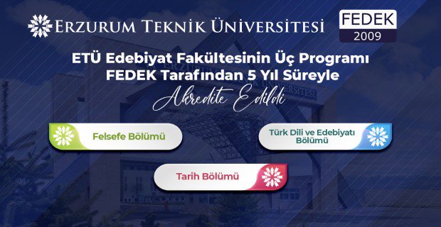 ETÜ Edebiyat Fakültesinin Üç Programı FEDEK Tarafından 5 Yıl Süreyle Akredite Edildi haber görseli