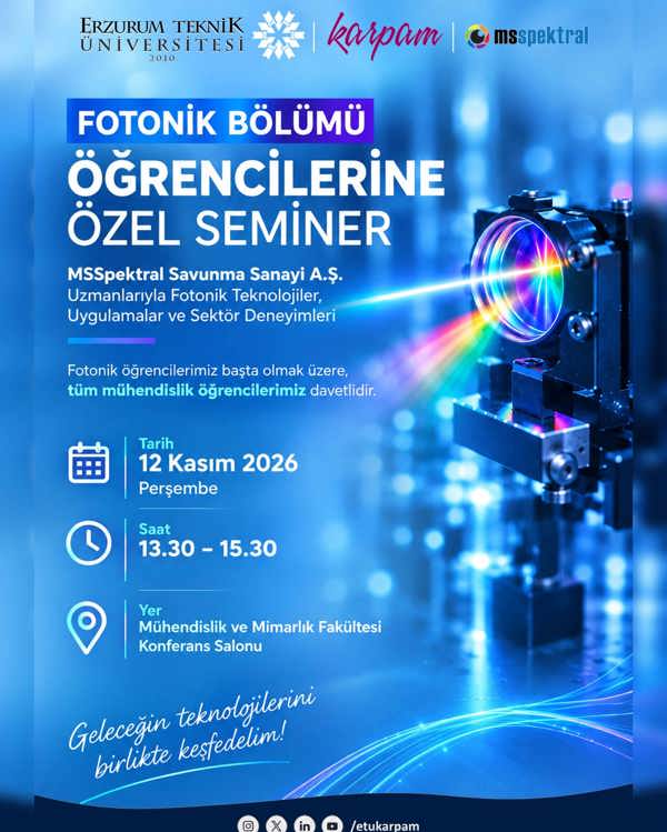 Etkinlik görseli: Fotonik Bölümü Semineri