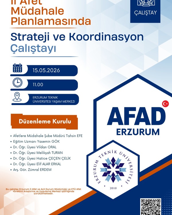Etkinlik görseli: İl Afet Müdahale Planlamasında Strateji ve Koordinasyon Çalıştayı 