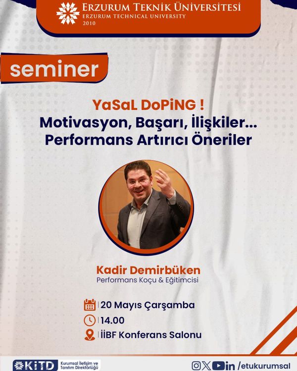 Etkinlik görseli: YaSaL DoPiNG! Motivasyon, Başarı, İlişkiler... Performans Artırıcı Öneriler