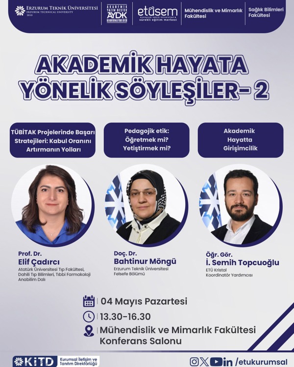Etkinlik görseli: Akademik Hayata Yönelik Söyleşiler -2