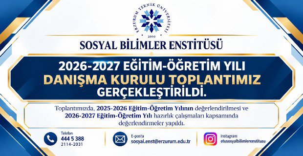 2026-2027 Eğitim-Öğretim Yılı Danışma Kurul Toplantımız Gerçekleştirildi.