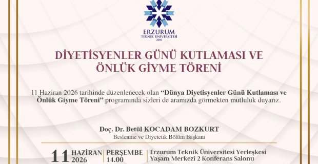 Diyetisyenler Günü Kutlaması ve Önlük Giyme Töreni