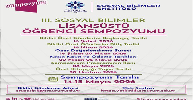 III. Sosyal Bilimler Lisansüstü Öğrenci Sempozyumu