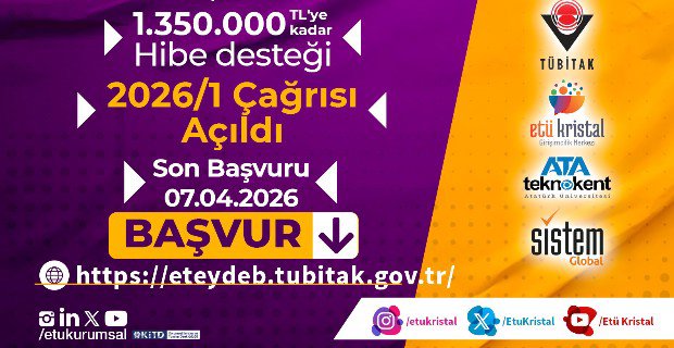 TÜBİTAK BİGG-KRİSTAL 2026/1 Çağrısı Açıldı ! Hemen Başvur
