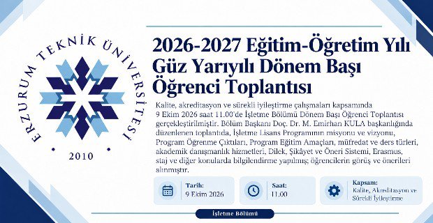 Dönem Başı Öğrenci Toplantısı