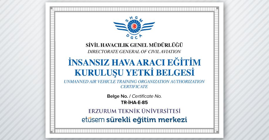 ETÜSEM, İHA Yetkili Eğitim Kuruluşu Oldu