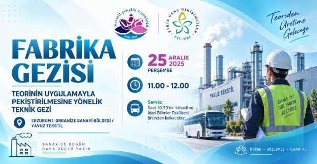 İnovatif Gençlik Topluluğundan Fabrika Ziyareti