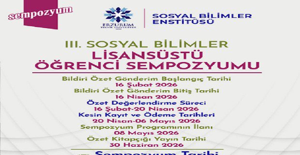 III. Sosyal Bilimler Lisansüstü Öğrenci Sempozyumu