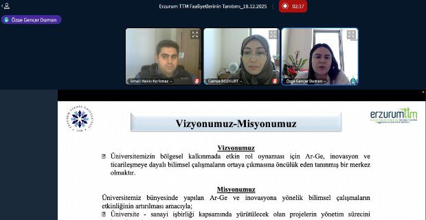 Erzurum TTM Faaliyetleri Konusunda Online Bilgilendirme Etkinliği Düzenlendi