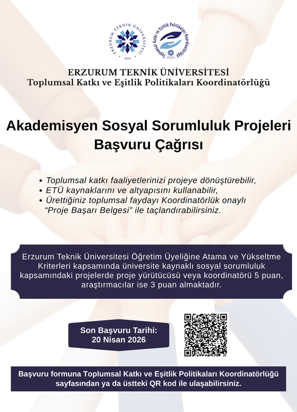Akademisyen Sosyal Sorumluluk Projeleri Başvuru Çağrısı event image