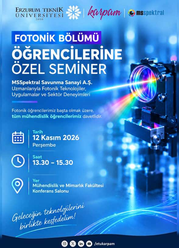 Fotonik Bölümü Semineri etkinlik görseli