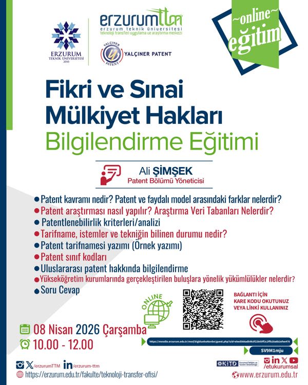 Fikri ve Sınai Mülkiyet Hakları Bilgilendirme Eğitimi