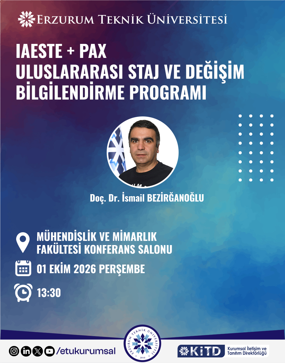 IAESTE + PAX Uluslararası Staj ve Değerlendirme Programı