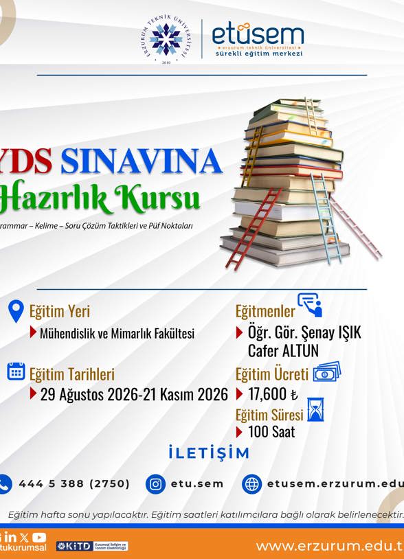 YDS Sınavına Hazırlık Kursu etkinlik görseli