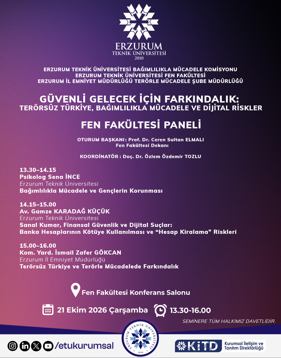Güvenli Gelecek İçin Farkındalık:  Terörsüz Türkiye, Bağımlılıkla Mücadele ve Dijital Riskler