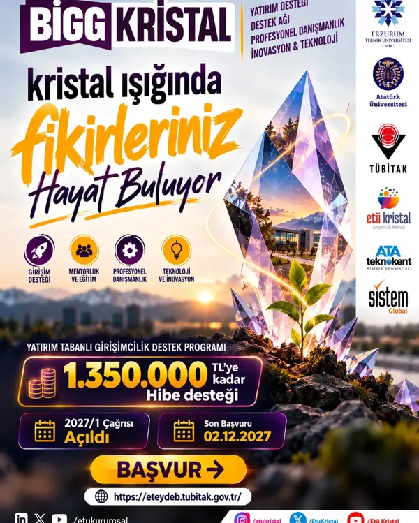 Etkinlik görseli: BİGG Kristal 2027/1 Çağrısı Açıldı ! 
