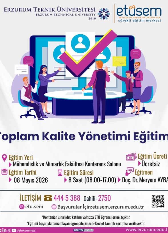 Toplam Kalite Yönetimi Eğitimi etkinlik görseli