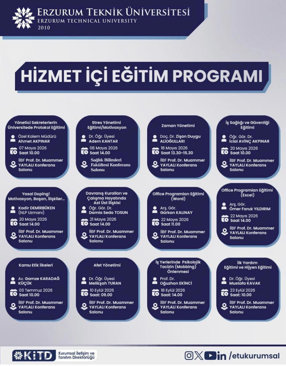 Hizmet İçi Eğitim Programı