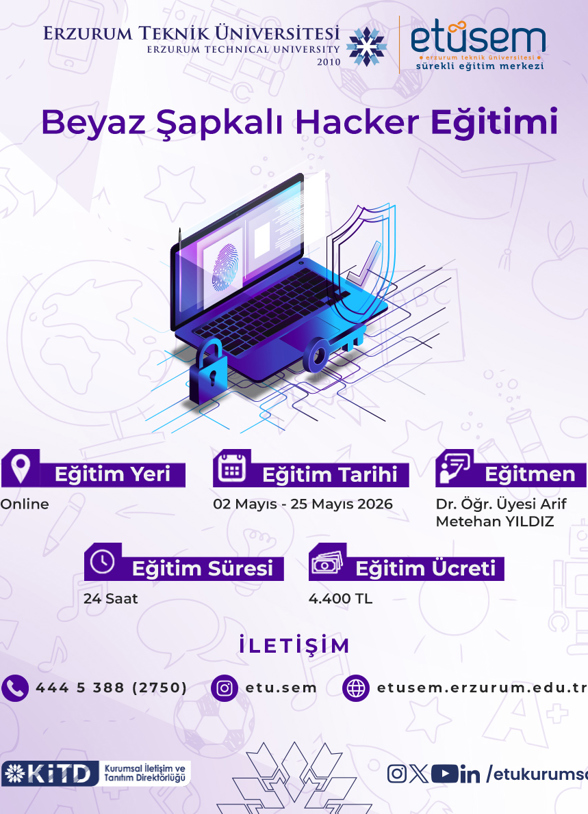 Beyaz Şapkalı Hacker Eğitimi etkinlik görseli